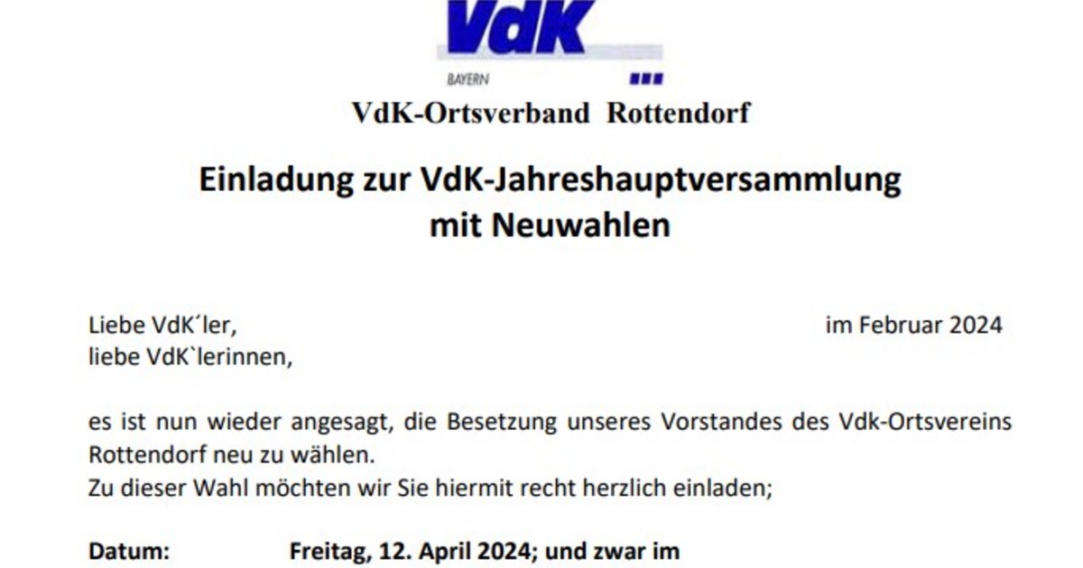 Ortsverband Rottendorf Vorstand Sozialverband VdK Bayern E V