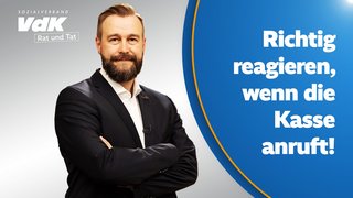 Thumbnail für das Video mit einem Bild von Ronny Hübsch und dem Text "Richtig reagieren, wenn die Kasse anruft! "