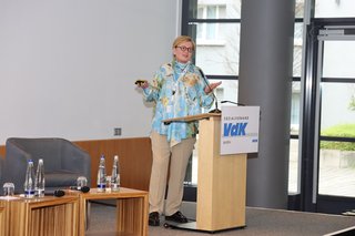 Kornelia Schaffhauser, Gesundheitsbeauftragte des Landkreises Wunsiedel, beim VdK-Forum 2024 in München.