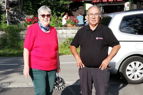 Auf dem Foto sieht man Christine Halaby (links) und Reiner Schweiger.