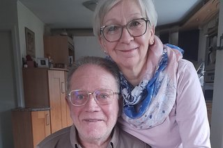 VdK-Mitglied Hans Straub (sitzend)und Frau Gerda.