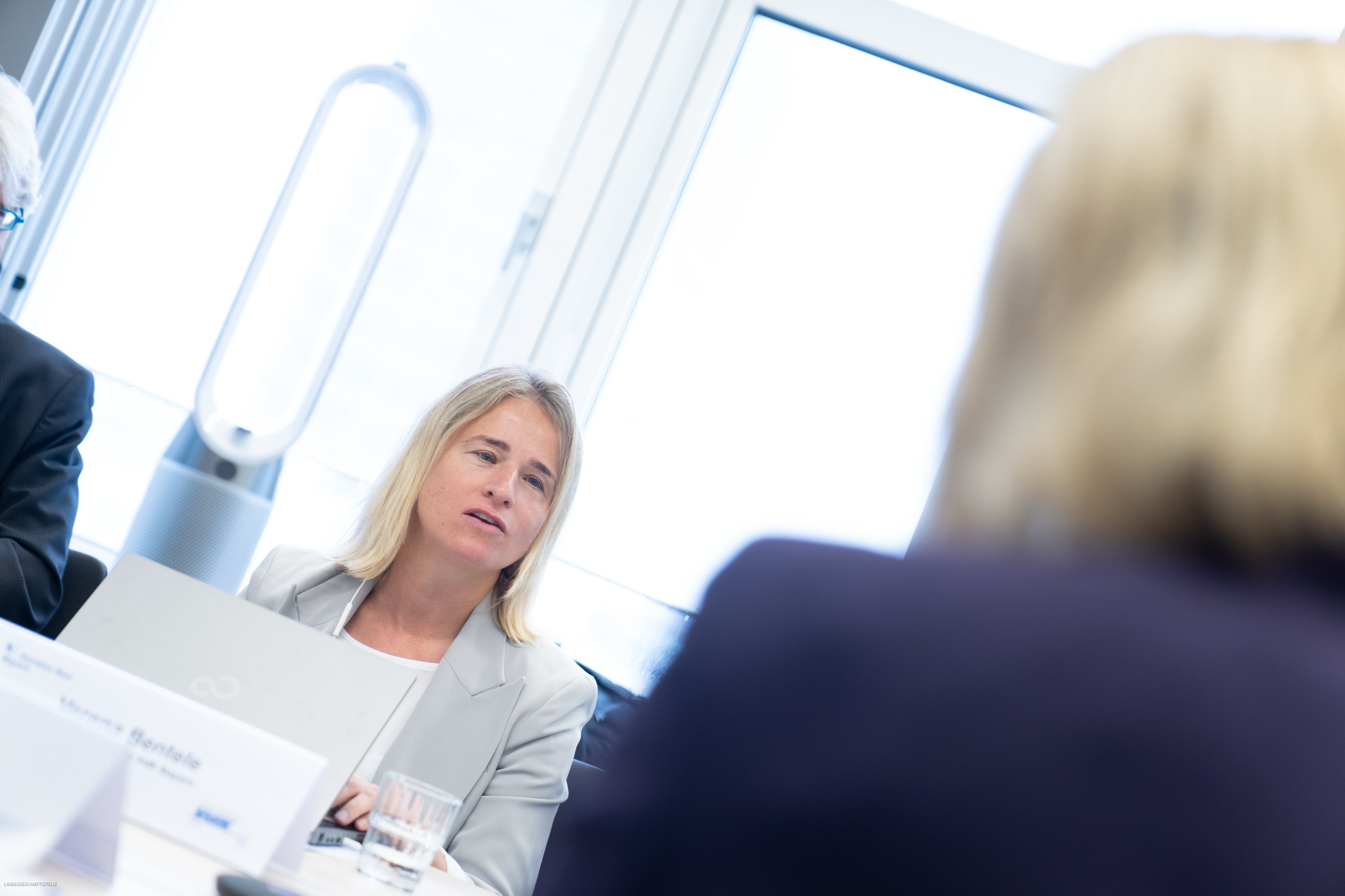 VdK-Landesvorsitzende Verena Bentele beim Sozialen Netz Bayern.