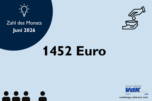 Links in der oberen Ecke der Grafik steht Zahl des Monats Juni 2026. Darunter steht "1452 Euro".
