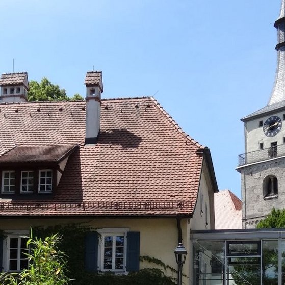 Rathaus und Kirchturm Emskirchen