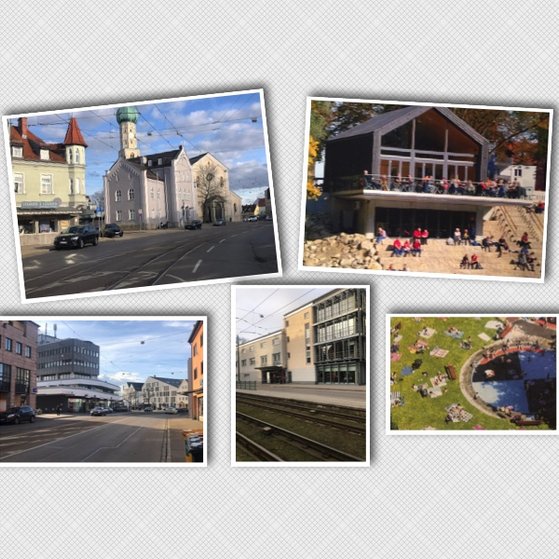 Lechhausen ist vielfältig Sammelbild mit verschiedenen Orten in Lechhausen