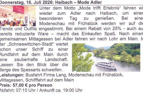 TAGESFAHRT nach Haibach