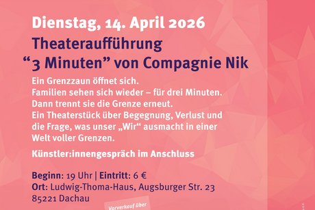 Es werden genauere Informationen zum Theaterst&uuml;ck gegeben, was den Tag, den Ort, den Beginn, die Anmeldung und den Inhalt betrifft.