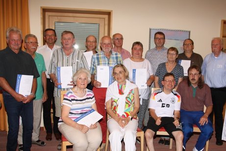 Bild der für langjährige Mitgliedschaft geehrten Mitglieder Bild der für langjährige Mitgliedschaft geehrten Mitglieder
