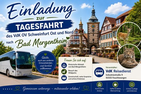 Einladungsbild zur Tagesfahrt nach Bad Mergentheim