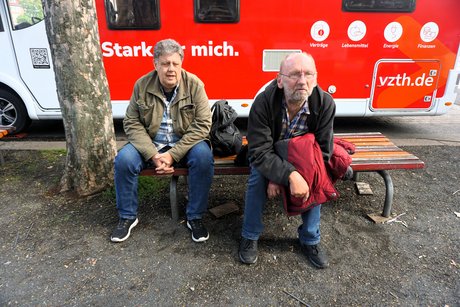 Wolfgang und Gerhard ruhen sich kurz aus.