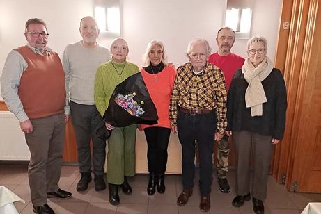 v.l. Heinz Heeg, Heiko V&ouml;lker, Jutta-Marita Hempfling, Mercedes Trester, Wolfgang Hempfling, J&uuml;rgen Horrix, Kerstin Wilson