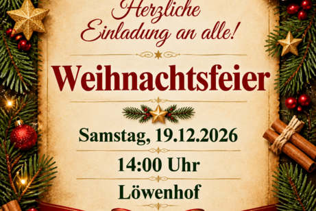 Einladung zur Weihnachtsfeier