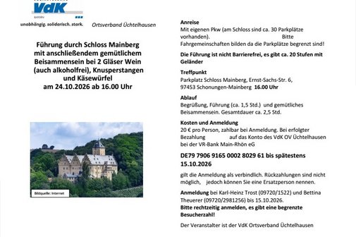 Bild von Schloss Mainberg (Bildquelle: Internet)