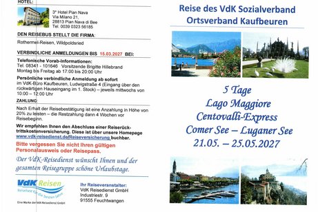 Reise des VdK Sozialverband