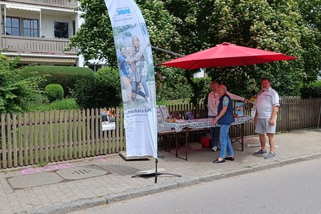 VdK Stand im Aufbau .