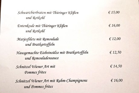 Speisekarte 1