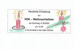 Einladung mit weihnachtlichen Motiven