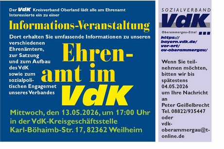 Infoveranstaltung Ehrenamt