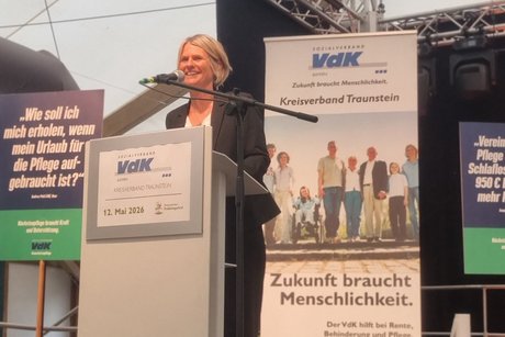 Yvonne Knobloch - VdK Bayern - stellte die Forderungen an die Politik vor