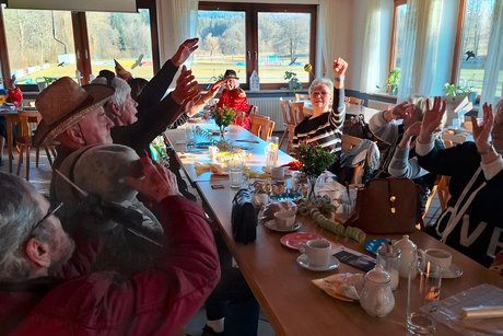 Stimmung bei der Faschingsfeier