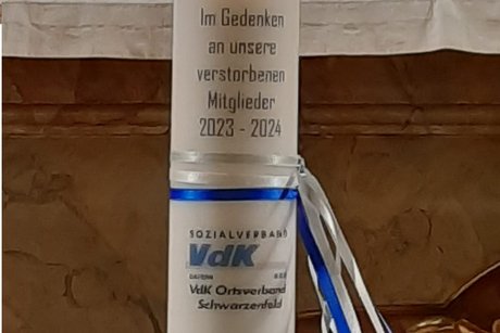 Kerze VdK Ortsverband Schwarzenfeld