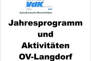 Jahresprogramm 2025 des OV Langdorf