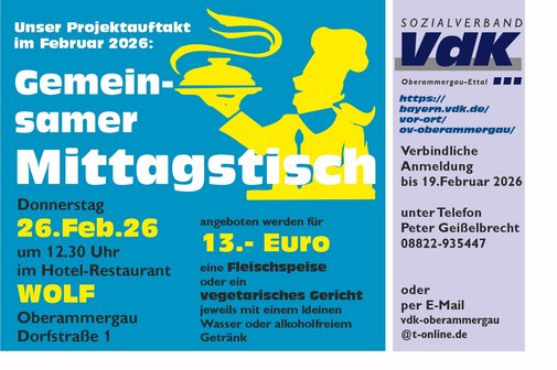 Gemeinsamer Mittagstisch im Hotel-Restaurant Wolf