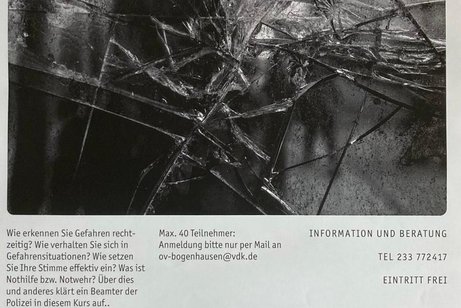 Polizei Vortrag Werbeplakt Bib & VdK OV