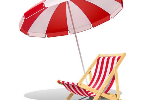 Sommerpause Sonne und Liegestuhl