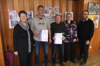 von links nach rechts: Barbara Lerch, Heinz Baumgärtel, Manfred Zehendner, Gabi Meiner, Tobias Köhler