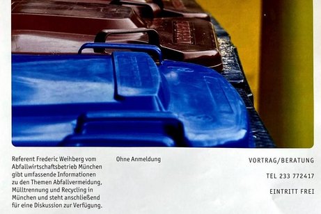 Münchner Müllmärchen Werbeplakat der Bib & VdK OV