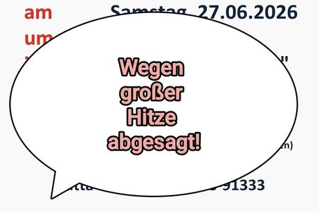 ABSAGE Sommerfest 2026