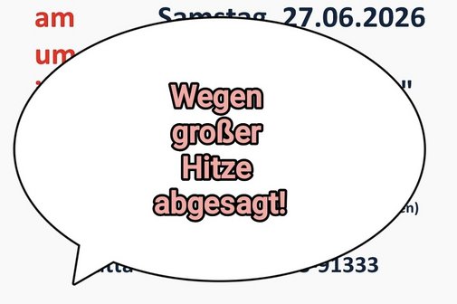 ABSAGE Sommerfest 2026 ABSAGE Sommerfest 2026