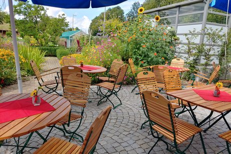 Blick in den Restaurationsbereich im Kreislehrgarten