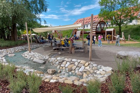 Wasserspielplatz auf dem LGA Gel&auml;nde.