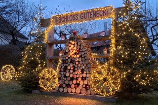 Einer von vielen tollen Lichtspielen im Schloßpark