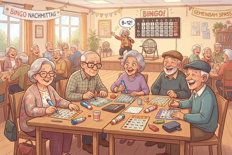 Bingo Spiel als Cartoon Bild
