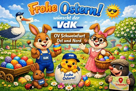 Frohe Ostern w&uuml;nscht der VdK OV Schweinfurt Ost und Nord