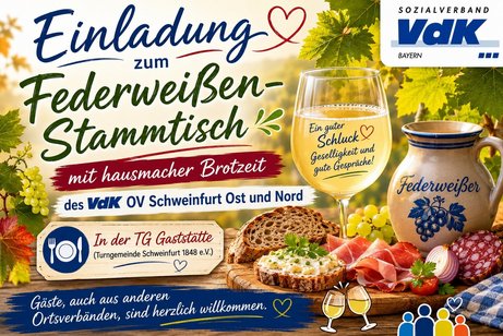 Einladungsbild zum Federwei&szlig;en-Stammtisch