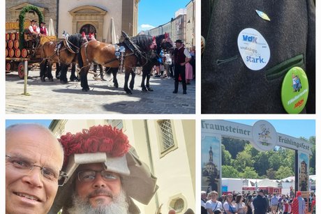 Vier Bilder mit Eindrücken vom Festzug