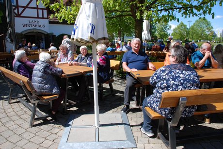 Frankenfarm in Himmelkron Mittagsrast auf der Heimreise