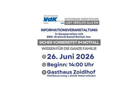 Information f&uuml;r die Veranstaltung im Juni 2026