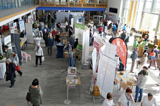 Klassenzimmer, Gänge, Pausenhof, Aula: Vorträge &Infostände