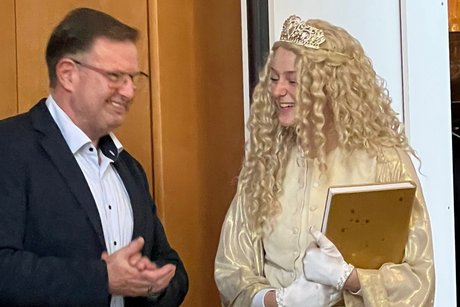 Unser Vorsitzender begrüßt das Fürther Christkind