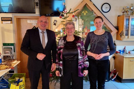 OB Weigel, Vorsitzende Gabi Meiner, Pfarrerin R. Steiner