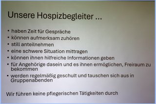 Was die Hospizbegleiter tun können