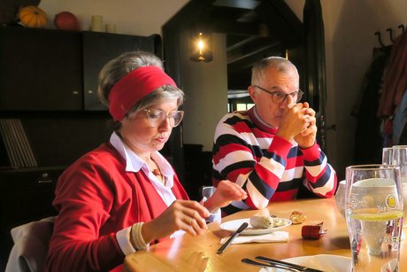 Weißwurstessen Neumitglieder waren sogleich in der fröhlichen Runde herzlich aufgenommen.