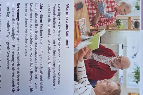 Flyer der Tagespflege