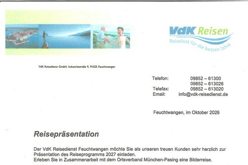 Pr&auml;sentation der VdK-Reisen 2027