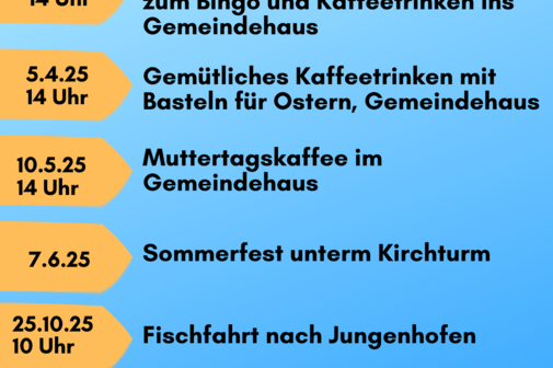 Terminübersicht 2025 Termine 2025